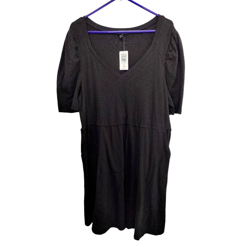 NWT Torrid Midi Slub Puff Sleeve Dress Size 2X